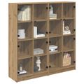 vidaXL Highboard 2 ks Remeselný dub 68 x 37 x 142 cm Kompozitné drevo