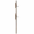 vidaXL Vešiak na stenu Nástenná montáž Dymová dub 65 x 3 x 100 cm