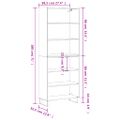 vidaXL Vysoká skrinka sivá sonoma 69,5x32,5x180 cm kompozitné drevo