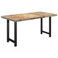 vidaXL Jedálenský stôl, nohy v tvare H 160x80x77 cm, recyklovaný masív