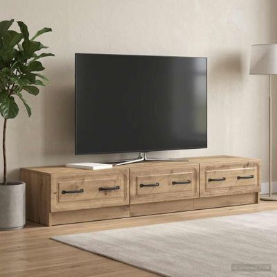 vidaXL TV skrinka 147 x 34,5 x 27 cm Dub artisan Kompozitné drevo