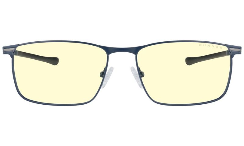 GUNNAR kancelářske/herní brýle MENDOCINO MIDNIGHT BLUE * jantárová skla * BLF 65 * GUNNAR focus Brýle, kancelárské, modro-šedé obroucky, jantarová skla, titanový rám