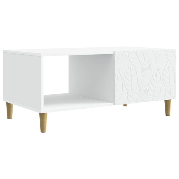 vidaXL Konferenčný stolík Biela 90 x 50 x 40 cm Kompozitné drevo
