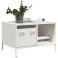 vidaXL Konferenčný stolík biely 68,5x50x43,5 cm oceľ