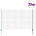 vidaXL Zvarené pletivo s podperami 25 x 1,5 m PVC potiahnutá oceľ