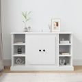 vidaXL Komoda biela 100x35,5x60 cm spracované drevo