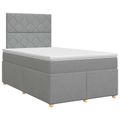 vidaXL Posteľ boxspring s matracom Svetlosivá 120 x 200 cm Látka