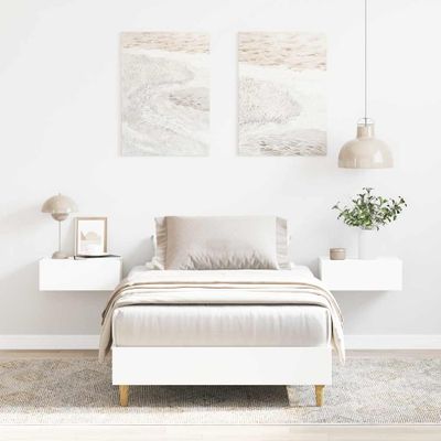 vidaXL Posteľný rám bez matraca biely 100x200 cm kompozitné drevo