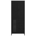 vidaXL Highboard Čierny dub 69,5 x 34 x 180 cm Kompozitné drevo