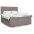 vidaXL Boxspring posteľ s matracom sivohnedý 200x200 cm látka