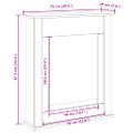 vidaXL Obloženie krbu čierne dub 75x20x87,5 cm kompozitné drevo