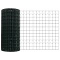 vidaXL Euro plotový základ 25 x 0,8 m PVC potiahnutá oceľ Zelená