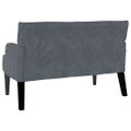 vidaXL Chesterfield lavica Tmavo šedá 112 x 65,5 x 75 cm Zamat