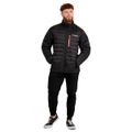 Pánska bunda Puffer Black/Orange - GymBeam, veľkosť S, veľkosť oblečenia S