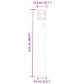vidaXL Vonkajšie stojace lampy senzor 3 ks čierne 110 cm nehrdz. oceľ