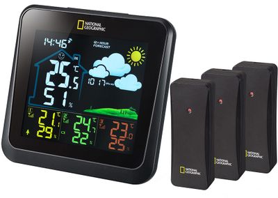 Farebná meteostanica Bresser National Geographic VA s 3 vonkajšími senzormi