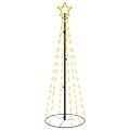 vidaXL Vianočný stromček, kužeľ 108 LED, teplé biele svetlo 70x180 cm