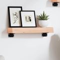 vidaXL Nástenná polica 40x10x6 cm neošetrený dubový masív