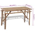 vidaXL Pivný stôl s 2 lavicami 100 cm bambusový
