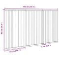 vidaXL Brána pre psa skladacia 3 panely hnedá 150 cm topoľové drevo