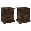 vidaXL Nočné stolíky 2 ks dymový dub 39x39x47,5 cm spracované drevo