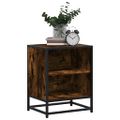 vidaXL Nočné stolíky 2 ks dymový dub 40x31x50 cm kompozitné drevo+kov