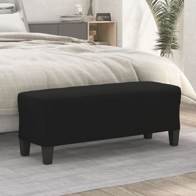 vidaXL Lavička čierna 100x35x41 cm látka z mikrovlákna