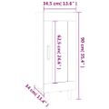 vidaXL Komoda čierna 34,5x34x90 cm spracované drevo