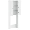 vidaXL Toaletná skriňa BREDA Biela s vysokým leskom 66 x 25,5 x 190 cm