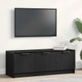 vidaXL TV skrinka 102 x 35 x 36,5 cm Čierny dub Kompozitné drevo