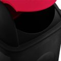 vidaXL Odpadkový kôš s otočným vekom 60l čierno-červený