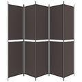 vidaXL 5-panelový paraván hnedá 250x220 cm látkový