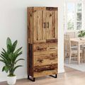 vidaXL Highboard 2 ks Staré drevo 69,5 x 34 x 180 cm