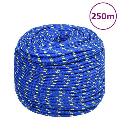 vidaXL Lodné lano modré 6 mm 250 m polypropylén