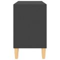 vidaXL TV stolík nohy z masívneho dreva sivý 69,5x30x50 cm