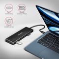 AXAGON HUE-F7C, 7x USB 3.2 Gen 1 ALU FLAT CHARGING hub, micro USB nap. konektor, kabel USB-C 30cm USB Hub, externí, 7x USB 3.0, 0,3m, hliníkové telo, cerný