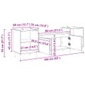 vidaXL TV skrinka 160 x 35 x 55 cm Remeselný dub Kompozitné drevo