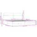 vidaXL Kovový posteľný rám bez matraca hnedý dub 180x200 cm
