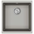 vidaXL Drez 80% Kvárc a 20% Živica 430 x 460 mm Sivá