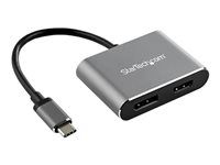 USB-C 2 in 1 Adapter (CDP2DPHD) - Video adaptér - USB-C s pinmi (male) do HDMI, DisplayPort so zdierkami (female) - 20.5 cm - sivá space gray - podporuje 4K, aktívny