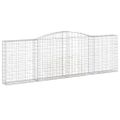 vidaXL Oblúkové gabionové koše 8 ks 400x30x120/140 cm pozink. železo