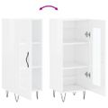 vidaXL Komoda lesklá biela 34,5x34x90 cm spracované drevo