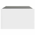 vidaXL Konferenčný stolík s nekonečnými LED biely 70x50x30 cm