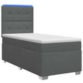 vidaXL Posteľ boxspring s matracom Tmavosivá 80 x 200 cm Látka