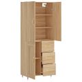vidaXL Vysoká skrinka dub sonoma 69,5x34x180 cm spracované drevo