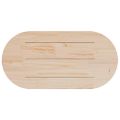 vidaXL Stolová doska biela 100x50x2,5 cm masívna borovica oválna