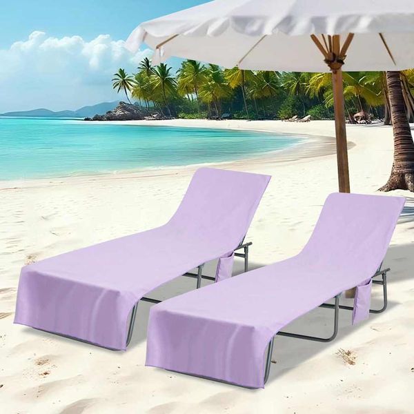 vidaXL Osušky pre ležadlo 2 pcs Fialová 210 x 75 cm