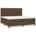 vidaXL Boxspring posteľ s matracom tmavohnedá 200x200 cm látka