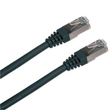 Patchkábel S/FTP, Cat.6, 2xRJ45, 1m čierny