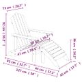 vidaXL Záhradné stoličky s podnožkami Adirondack 2 ks HDPE hnedé